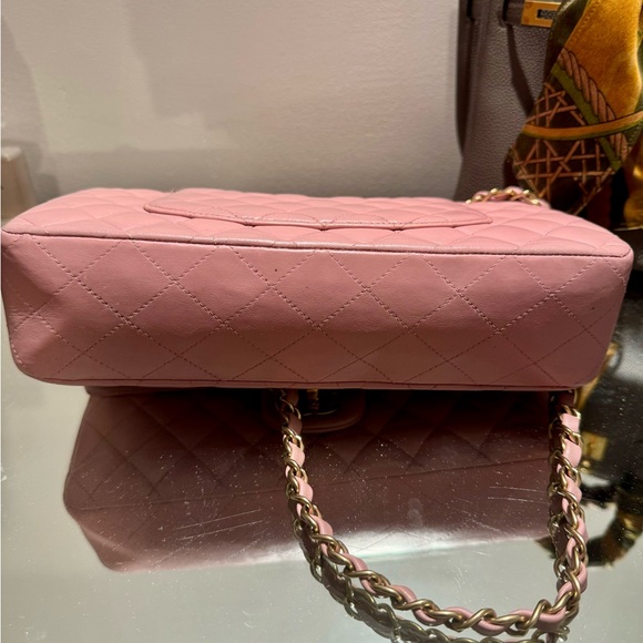 Chanel Lambskin Quilted Medium Double Flap Sakura Pink - Picture 5 of 14